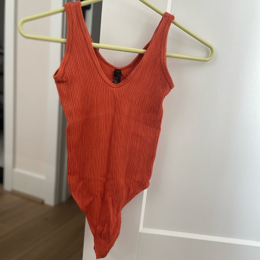 Orange Out From Under Urban Outfitters Seamless Bodysuit